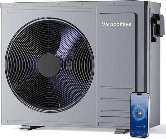 35,100BTU Swimming Pool Heat Pump, 10000 Gallon Electric Pool Heater Above and Inground Pool,WiFi App Control, Heating or Cooling Pool Heater 220V/60Hz