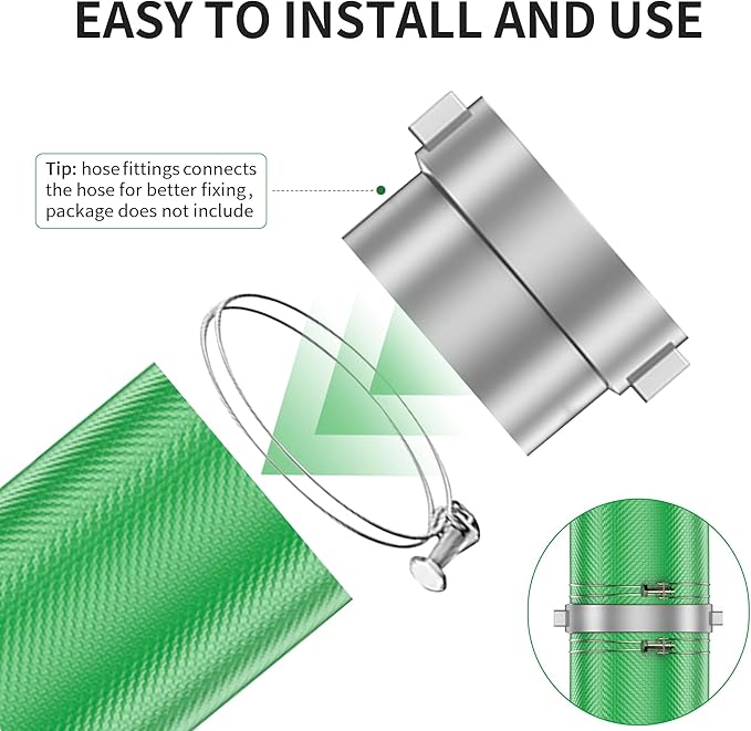 1.5" x 100' Pool Backwash Hose: Pool Drain Hose, Sump Pump Hose with Heavy-Duty 3-Layer, Lightweight, Kink-Resistant for Pool Drain, Irrigation