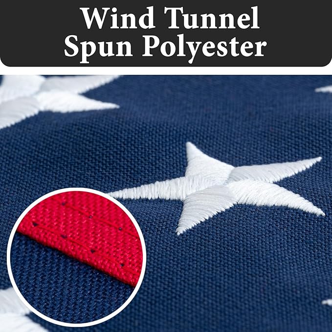 American Flags for Outside 4x6 -100% MADE IN THE USA,Indestructible Durable Outdoor Heavy Duty Spun Polyester US Flag United States Flags Sewn Stripes and Embroidered Stars,FMAA Certified,4th of July