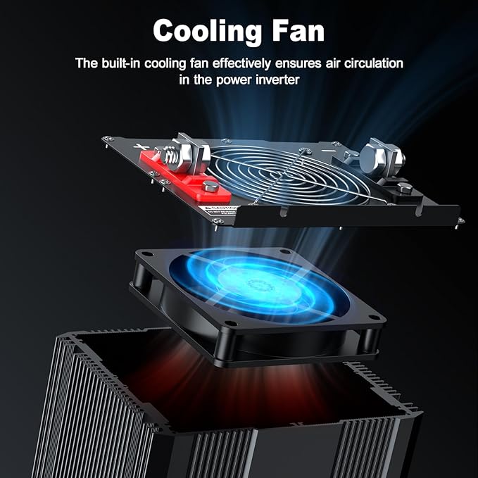 5600W Power Inverter,Peak Power 11200W 12V DC to AC 110120V,Remote Control with 4AC Outlets and3.1USB Port,LCDDisplay