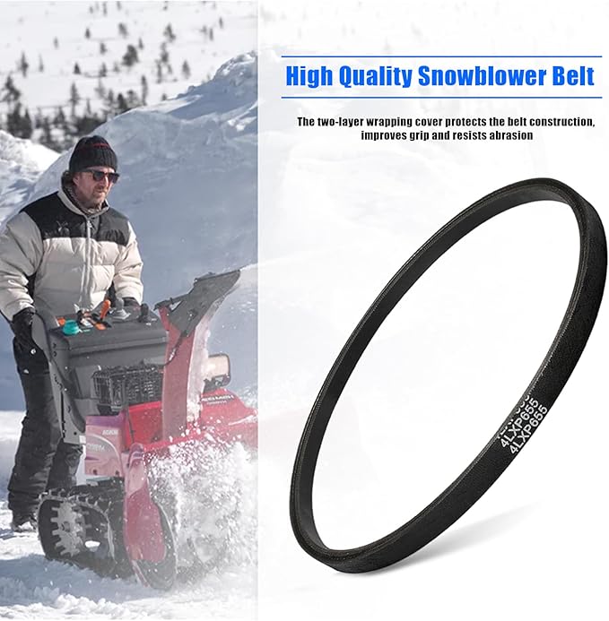 302040014 Snow Blower Auger Drive Belt Replacement for Powersmart DB7659 DB7659H Snow Thrower, Snowblower Belt Snow Thrower V Belt for Powersmart Snow Blower Replacement Parts