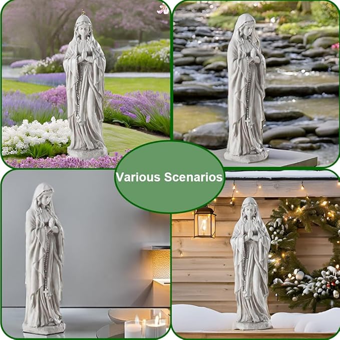 Virgin Mary Statue Outdoor, Religious Garden Statue, Blessed Mother Outdoor Statue, Large Outdoor Garden Statues Home Yard Patio Lawn Hallway