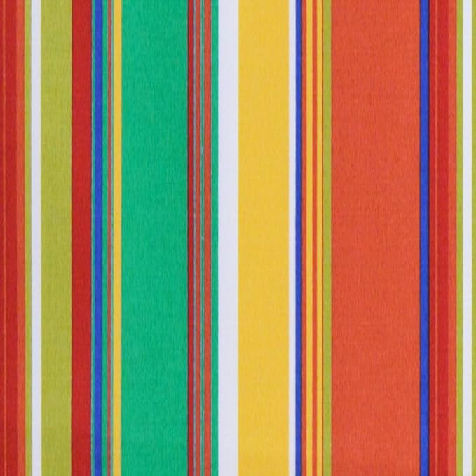 RSH DECOR Deep Seating Cushion with Pillow Back | 23” x 25” x 5" Seat | Water and Fade-Resistant Spun Fabric | Made in USA | Outdoor Chair Cushion Set for Patio Furniture (Bright Colorful Stripe)