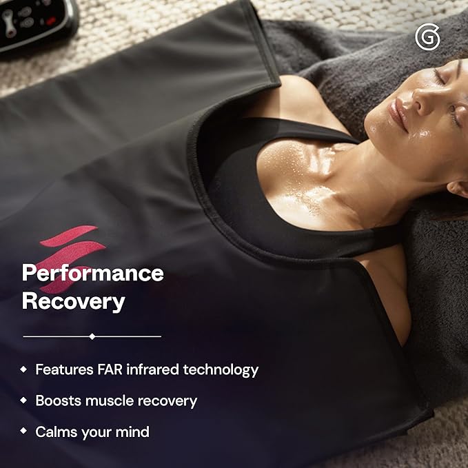 Far Infrared Sauna Blanket – Portable Low EMF Sauna Bag for Weight Loss, Detox, Muscle Recovery, Stress Relief - Adjustable Heat 77–167°F, Non-Toxic PU Leather with Waterproof Design, Fits 6'5"