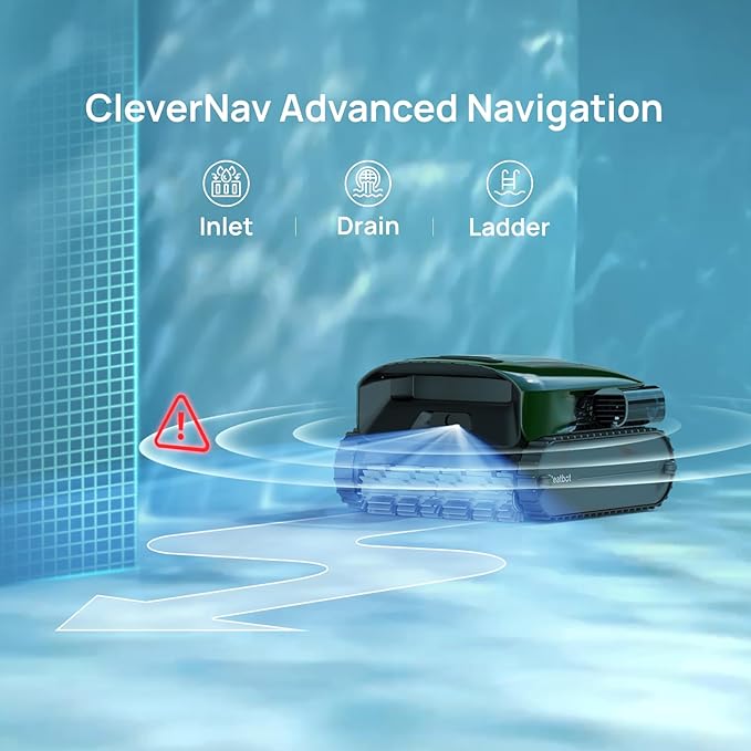 Beatbot AquaSense 2 Pro Cordless Pool Vacuum Robot, Unmatched 5-in-1 Cleaning, Surface Parking, Pool Skimmer with APP Control, Water Clarification, for Pools up to 3,875 Sq.ft – Emerald Green