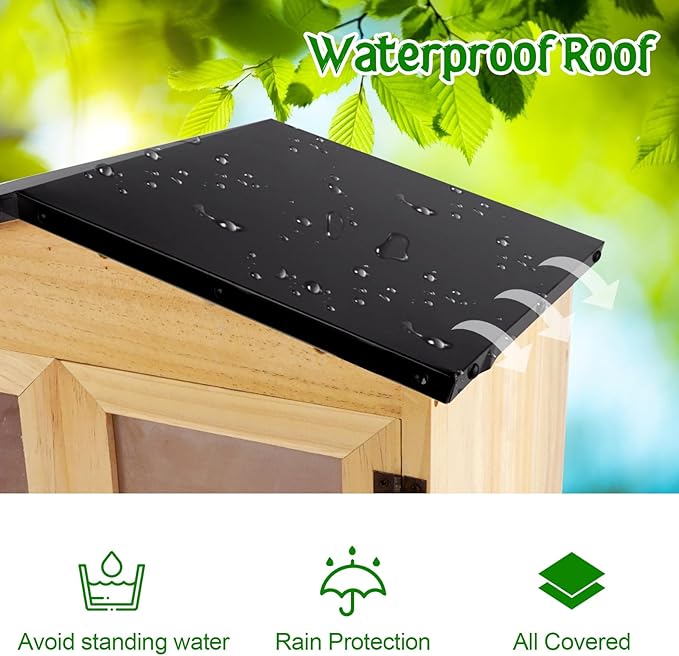Outdoor Library Box Literature Exchange Box Outdoor Book Storage Little Wood Cabinet for DIY, Neighborhoods Community and Schools Sharing Books, Literature and Newspapers