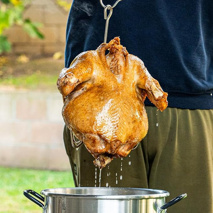 Barton Propane 30 Qt. Turkey Deep Fryer & 10 Qt. Fish Fryer Boiler Steamer Set, 37,000 BTU Burner, Ideal for Outdoor Cooking, Complete Set