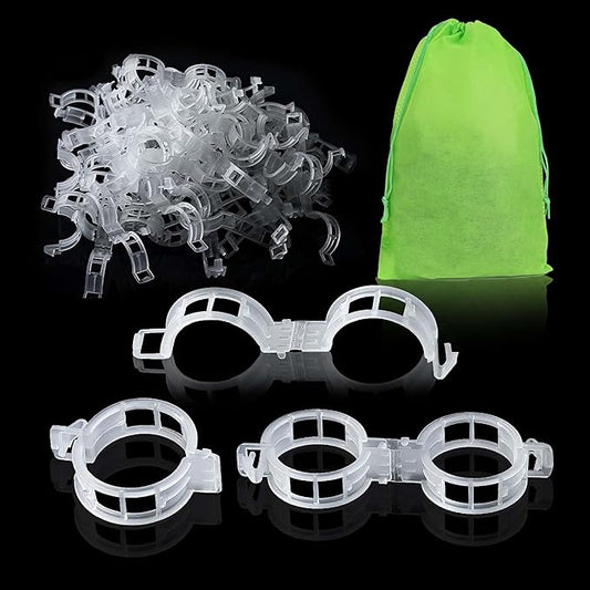 400pcs Plastic Plant Clips Reusable Garden Clips,Secured Plant Clips for Trellis&Vine Support Tomato Clips for Climbing Plants Enhance Upright Growth & Healthiness (400, CleanWhite)