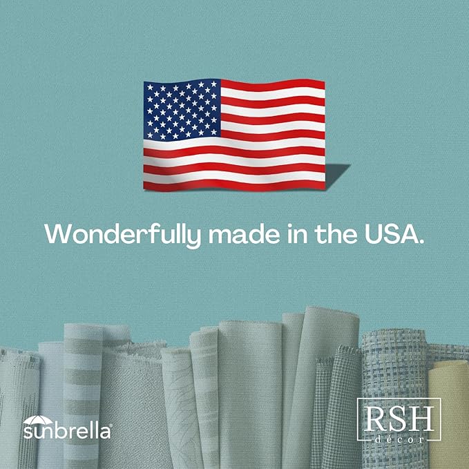 RSH DECOR: Sunbrella Square Throw Pillows Set of 2 | 17" x 17" | Water and Fade-Resistant Performance Fabric | Outdoor Pillow Covers with Down-Alternative Inserts | Canvas True Blue