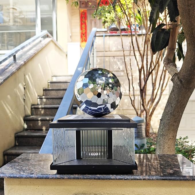 304 Stainless Steel Gazing Ball Sculptures Diamond Ball Decoration Mirror Hollow Decor Ball Reflective Garden Sphere Hollow Metal Ball Ornament Statues Gazing Globe for Home Garden (6 inch)