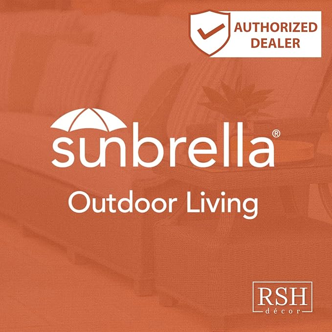 RSH DECOR: Sunbrella Square Throw Pillows Set of 4 | 17" x 17" | Water and Fade-Resistant Performance Fabric | Outdoor Pillow Covers with Down-Alternative Inserts | Canvas Macaw