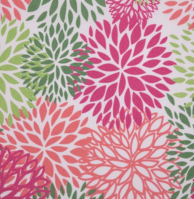 RSH DECOR Deep Seating Cushion with Pillow Back | 22” x 25” Seat | Water and Fade-Resistant Spun Fabric | Outdoor Chair Cushion Set for Patio Furniture | Floral Blooms Harmony Pink