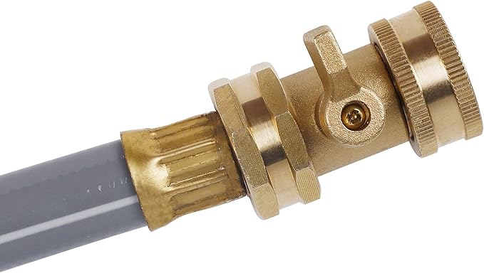 Twinkle Star Water Hose Shut Off Valve, 2 Pack Heavy Duty 3/4 Inch Solid Brass Garden Hose Connector, TWIS3003