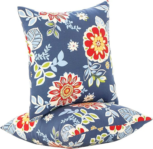 JMGBird Outdoor Waterproof Pillows 18 * 18 Inch Throw Pillows for Patio Furniture, Bed, Couch, and Sofa