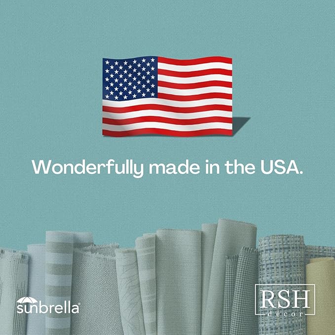 RSH DECOR: Sunbrella Square Throw Pillows Set of 4 | 24" x 24" | Water and Fade-Resistant Performance Fabric | Outdoor Pillow Covers with Down-Alternative Inserts | Made in USA (Cast Shale Brown)