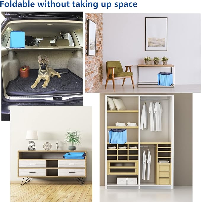 Upgraded Foldable Dog Pet Swimming Pool Plastic Children's Padding Pool Bathtub Large Small Dogs Outdoor Leak-Proof Collapsible Pool(S-32"x 8")