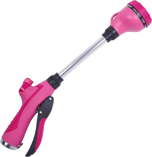 65103-AMZ Sprout 8-Pattern 15" Watering Wand and QuickConnect Product Adapter Amazon Bundle, Raspberry Red