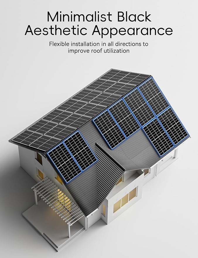 200 Watt Solar Panel,25.4% High Efficiency Perovskite Solar Cells,10BB Hidden Busbar Technology,12v/24v Solar Panels for Rv Camper Boat Caravan Off-Grid Applications(200W)