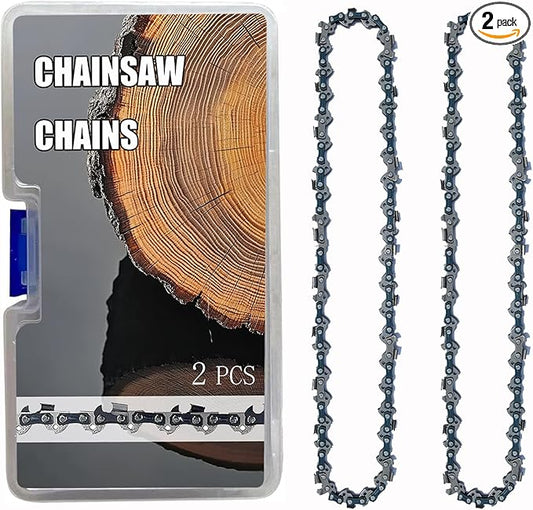 2PC 12 Inch Chainsaw Chains for Greenworks 40V 20262 20292 2000219, 20082A Chainsaw, 12" Replacement Chain for Echo 2511T/271T, Sun Joe SWJ698E 9A and Craftsman, Husqvarna - 3/8"LP .050" 45DL