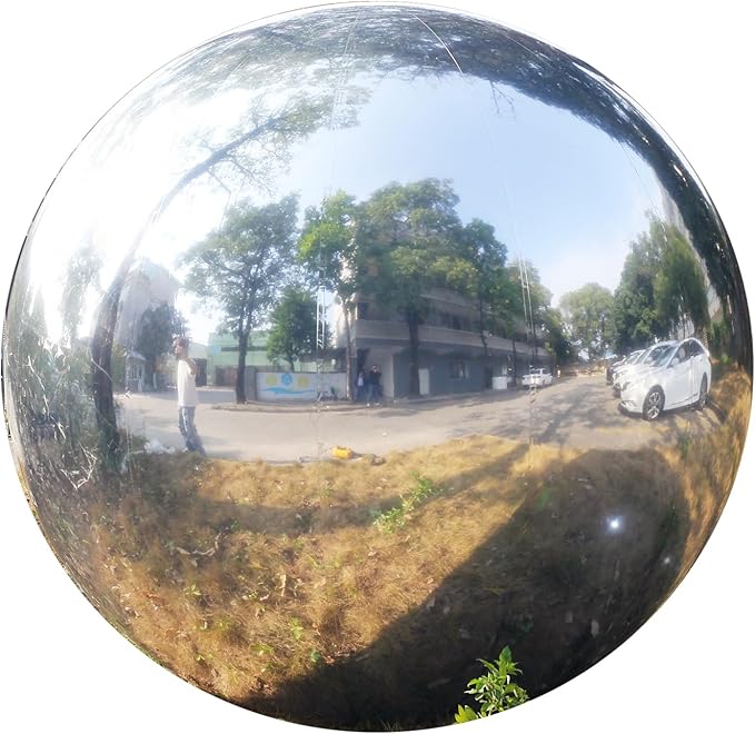 Generic Big Shiny Balls Giant Inflatable Mirror Balls for Events & Decor - Party, Advertising, Shows, Stage Decoration - Hanging & Standing-Various Sizes & Colors - Silver (0.8m/2.62ft)