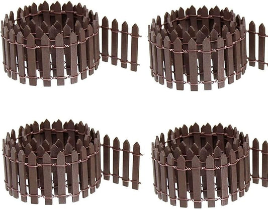 Miniature Fairy Garden Fence 35 Inches,Fairy Garden Accessories Outdoor Wood Picket Fence,DIY Flowerpot Decoration, Miniature Garden Decoration