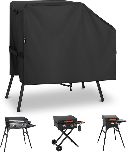 Arcedo Griddle Cover Compatible for Blackstone 22 Inch 17 Inch with Hood and Stand, Heavy Duty Waterproof Outdoor BBQ Grill Cover Windproof Rip-Proof Griddle Accessories