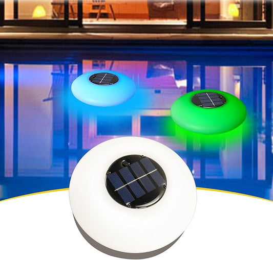 Sublume Solar Floating Pool Ligts, RGB Pool Accessories with 1000 MAH, IP65 Waterproof, Pool Decor Lights for Outdoor Swimming Inground and Above Ground Pools, Garden, Party-1 Pack
