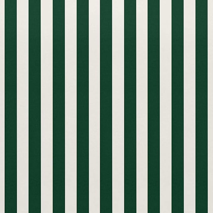 RSH DECOR: Deep Seating Cushion with Pillow Back | 23” x 26” Seat | All-Weather Spun Fabric | Water and Fade-Resistant | Outdoor Chair Cushion Set for Patio Furniture | Hunter Green & White Stripe