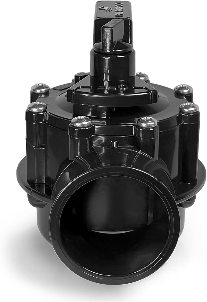 Fibropool Swimming Pool Inline Diverter Valve - 1 1/2 Inch - 2 Way - Positive Seal & Non Lube Replacement Valve for Pools and Spas POSI-CLOSE