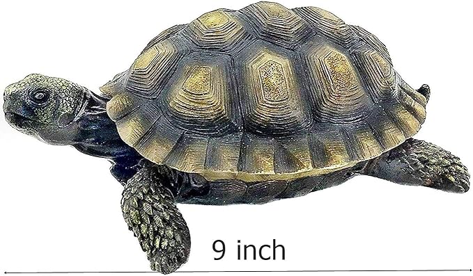 Bellaa Turtle Garden Sculptures Statues Home Decor Tortoise Realistic Cute Large Animal Gilbert Zen Garden Patio Lawn Yard Art Tanya Talia Galapagos Todd Outdoor Figurines 9 inch