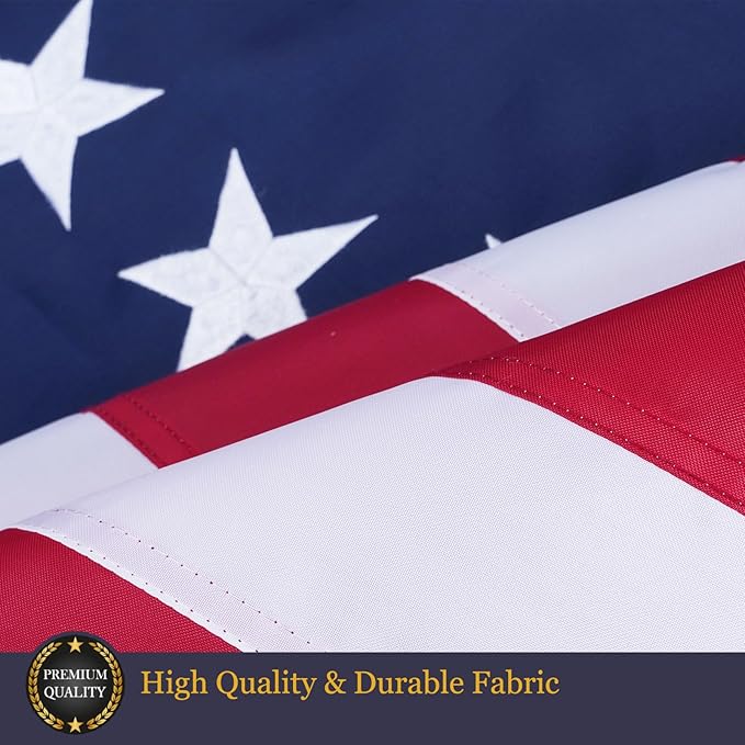 Homissor Betsy Ross Flag 3x5 Feet Embroidered 13 Star American Flags for 250th Anniversary Heavy Duty Outdoor Colonies Banner for Outside