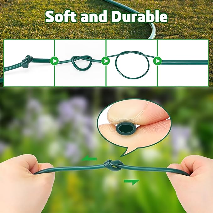 Bonviee 200ft 1/4 inch Drip Irrigation Tubing Blank Distribution Tubing Drip Irrigation Hose Garden Watering Tube Line for Garden Irrigation System-Green
