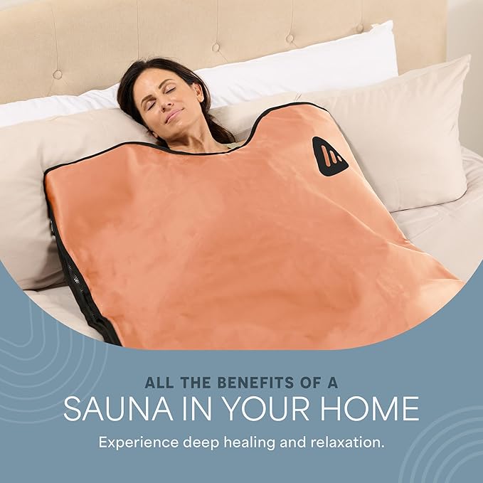 LifePro RejuvaWrap Far Infrared Sauna Blanket for Detox & Relaxation – Available in 5 Colors & 3 Models – Portable Sauna Blanket Infrared for Muscle Relief, Circulation & Recovery – 9 Heat Levels