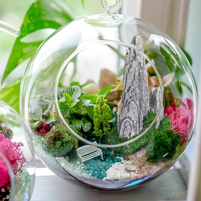 NOLITOY Simulated Rockery Ornaments Set of 8 - Realistic Miniature Garden Decor for Bonsai Home and Office Decoration Perfect for Micro Landscapes