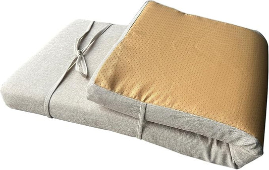 40 x 12 Inch Piano Bench Cushions for Indoor Furniture with Ties Non Slip Kitchen Dining Room Bench seat Cushion for Shoe Storage Ottoman Window Settee pad, Beige