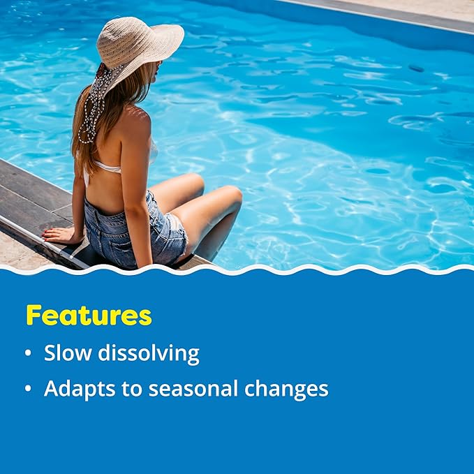 In The Swim 4 Inch Chlorine Sticks for Sanitizing Swimming Pools - Individually Wrapped, Slow Dissolving, Stabilized Chlorine Sanitizer - 90% Available Chlorine, 99% Trichlor - 50 Pounds