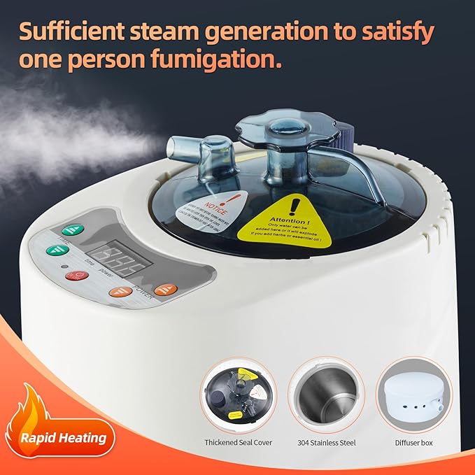ZONEMEL Portable Steam Sauna Kit for 1 Person or 2 Person Full Body Home Sauna Spa, Leg Detox Relaxation, 2L Steam Pot, Remote Control (Blue, L 33.5”x W 32.3”x H 41.7”)