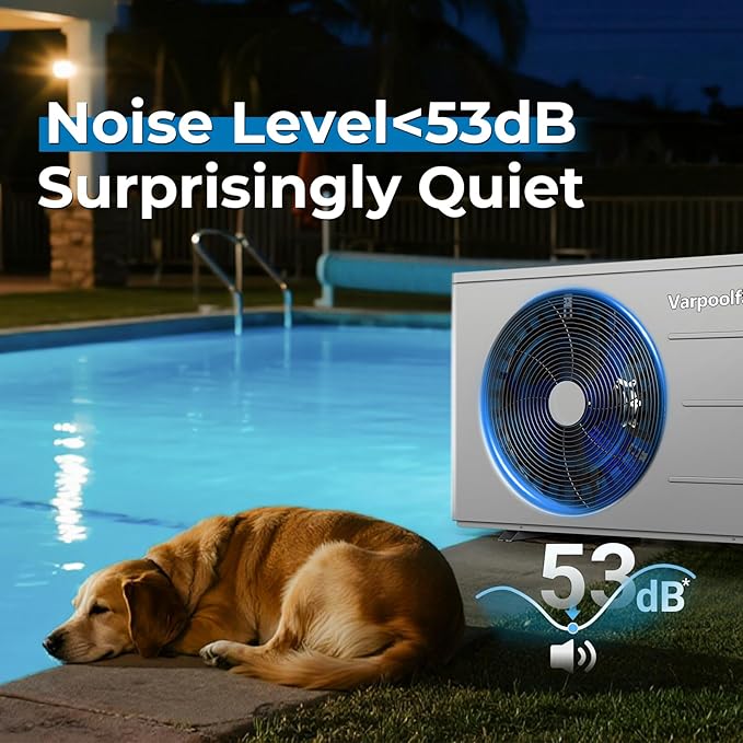 40000 BTU Swimming Pool Heat Pump, 12,000 Gallon Electric Pool Heater Above and Inground Pool,WiFi App Control, Heating or Cooling Pool Heater 220V/60Hz