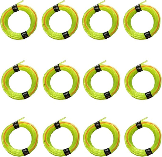 12 Pack String Trimmer Line .095 Compatible with Ego String Trimmer 095 Weed Eater String Pre-Cut Dual Color 3-section Fast-positioning Twisted Trimmer Line Universal Fit Weed Wacker String 14 ft