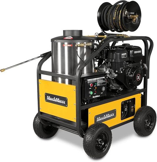 4000 PSI 4 GPM ZONSEN 459cc 15HP E-Start Gas Engine Power Hot Water Pressure Washer with Hose Reel, Model HPW40D