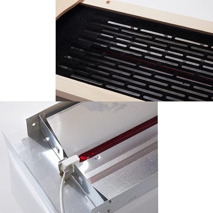 3Pcs Full Far Infrared Carbon Fiber Glass Red Light Heater Tube, Infrared Sauna Heater Tube Sauna Accessories, 110V Heater, Infrared Suana Heating Tube for Wooden Indoor/Outdoor Sauna (110V)