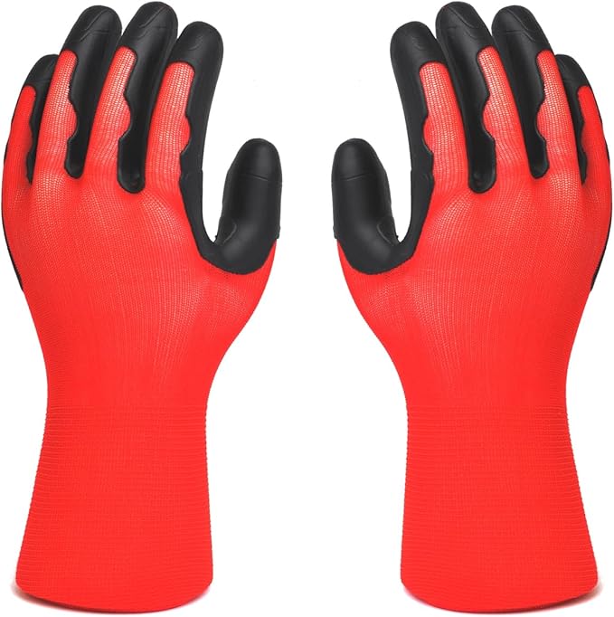 2 Pairs Medium Garden Gloves For Men Women Thorn Proof With TPE Safty Material Coated, Heavy Duty Gardening Gloves For Yard,Outdoor Work Glove With Grip For Weeding, Digging, Raking And Pruning