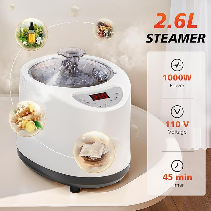 Portable Sauna Box, Personal Steam Sauna for Home with Steamer, Remote Control, Folding Chair and Mat, Portable Steam Sauna Tent, Home Spa for Relaxation