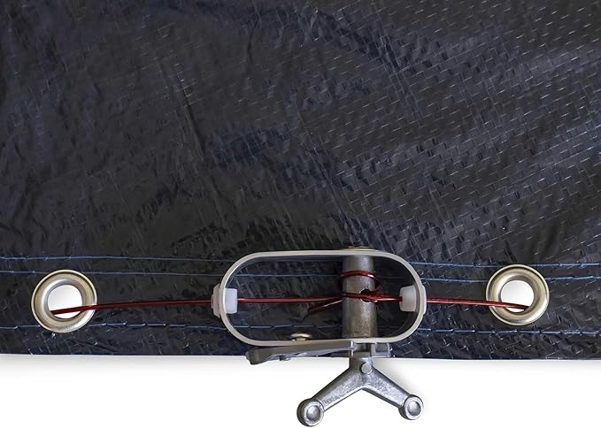 Heavy-Duty Winter Pool Cover | 24 ft Round, 12x12 Scrim Strength, 12-Year Warranty | UV and Cold Resistant, Weatherproof Durable Protection for Above-Ground Pools | Winch & Cable Included