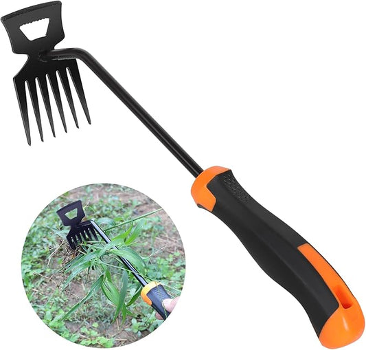 Weeding Tools,Portable Garden Weeder Tool,2024 New Manganese Steel Weed Puller,for Hand Weeder for Vegetable Gardening Backyard Farm Planting & Uprooting Weeding Tool (Rubber 6-Tooth)