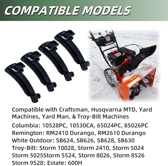 4 Pack 731-04869 Snowblower Chute Flange Replacement Compatible with MTD Craftsman Troy-Bilt Snow Blowers, Fits Models 31AE6AHE722 31AE6BHE722 31AE6GLF722, Replaces 731-04869A