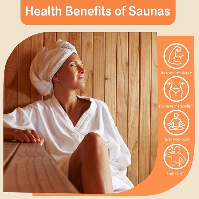 Home Far-Infrared Sauna Cabin Crafted from Canadian Hemlock Wood 900W Red Light Bluetooth Speaker Single-Person Indoor Model Dimensions: 28.35 × 32.28 × 61.42 inches