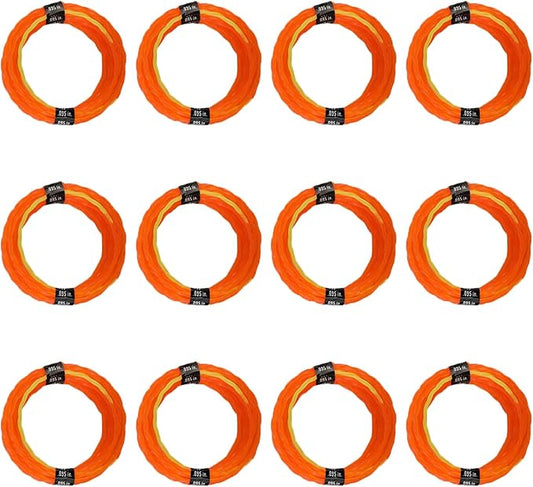 12 Pack String Trimmer Line Compatible with Ego String Trimmer 0.095" 168FT Weed Eater String Pre-Cut Dual Color Fast-Positioning Triangular Twisted Trimmer Line Universal Fit Weed Wacker String