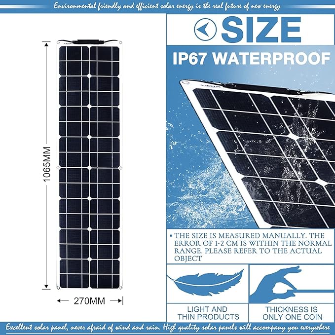 400 Watt Flexible Solar Panel for RV, 2 × 200 Watt 12 Volt Solar Power Panel Kit with 40A Solar Charge Controller Monocrystalline Solar Panels for Camping Off Grid Car Battery Charging Boat