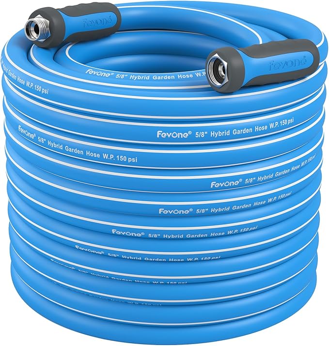 Fevone Garden Hose 150 ft., Lightweight Hybrid Water Hose, Flexible and Durable, Leak-Free Connections
